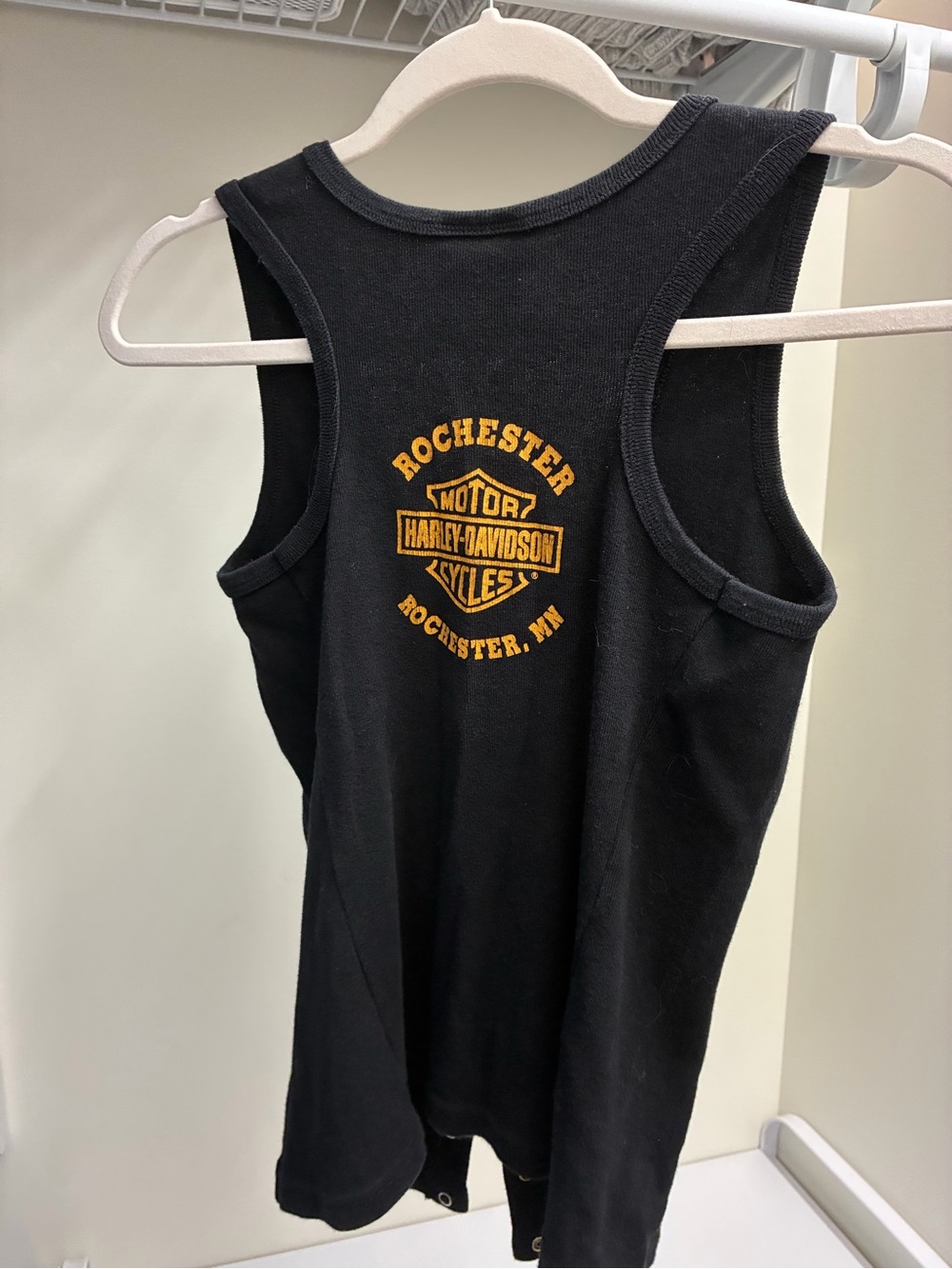 Harley-Davidson Black Tank Top with Gold Script - Picture 2 of 2